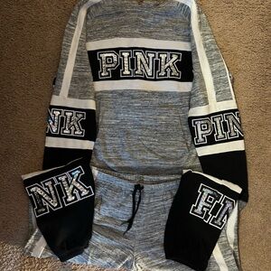 Victoria's Secret PINK Heathered Gray Loungewear SET